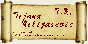 Tijana Milijašević vizit kartica
